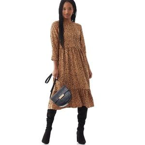 Scoop long sleeve tiered maxi dress sz S (4-6)